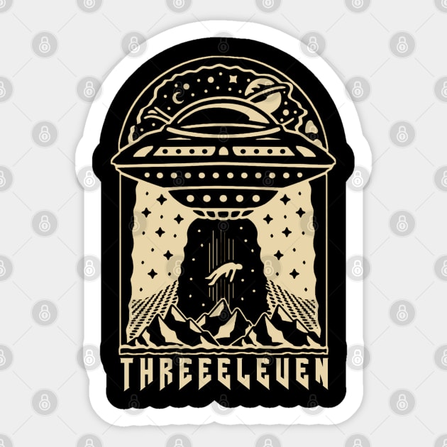 Retro Space Three Eleven Sticker by RIDER_WARRIOR